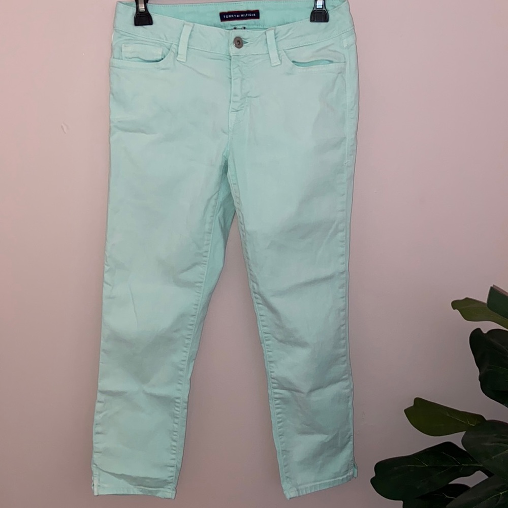 Tommy Hilfiger Mint Green Size 2 Capri Jeans - Picture 4 of 9